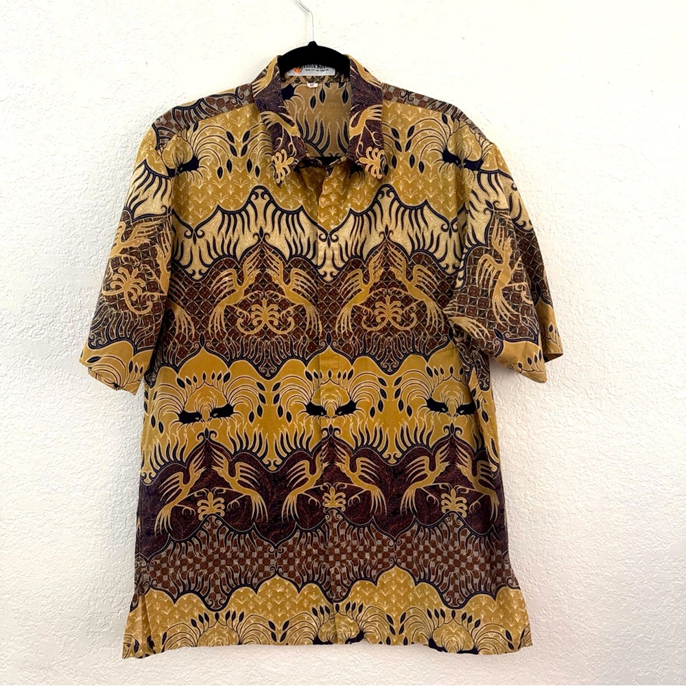 Batik Keris Men’s Button-Down Short Sleeve Shirt